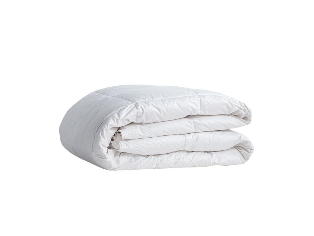 Couette chaude en plumettes et duvet - Blanc - 220x240 cm - Coton